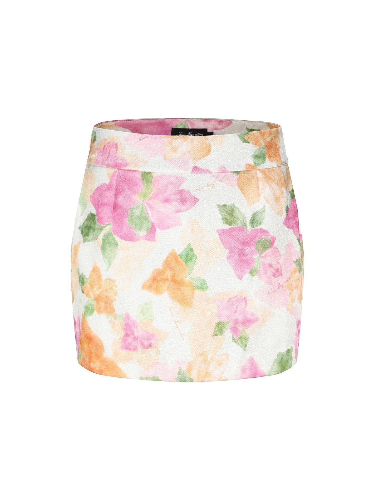 Emilia Satin Skirt (Floral) Product Image