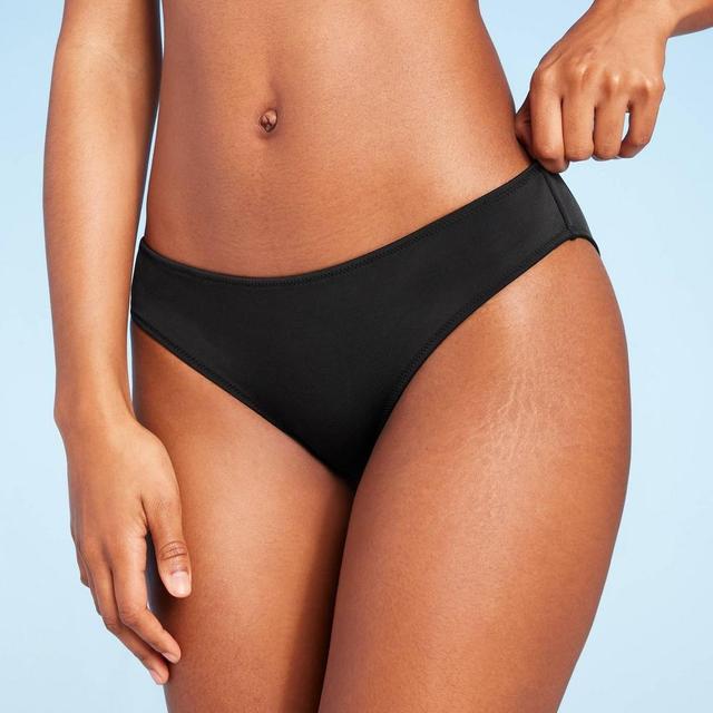 Womens Medium Coverage Hipster Bikini Bottom - Shade & Shore Black Product Image