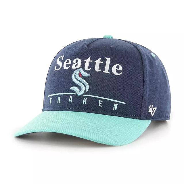 Mens 47 Deep Sea Blue/Light Blue Seattle Kraken Super Hitch Adjustable Snapback Hat, Krk Blue Product Image