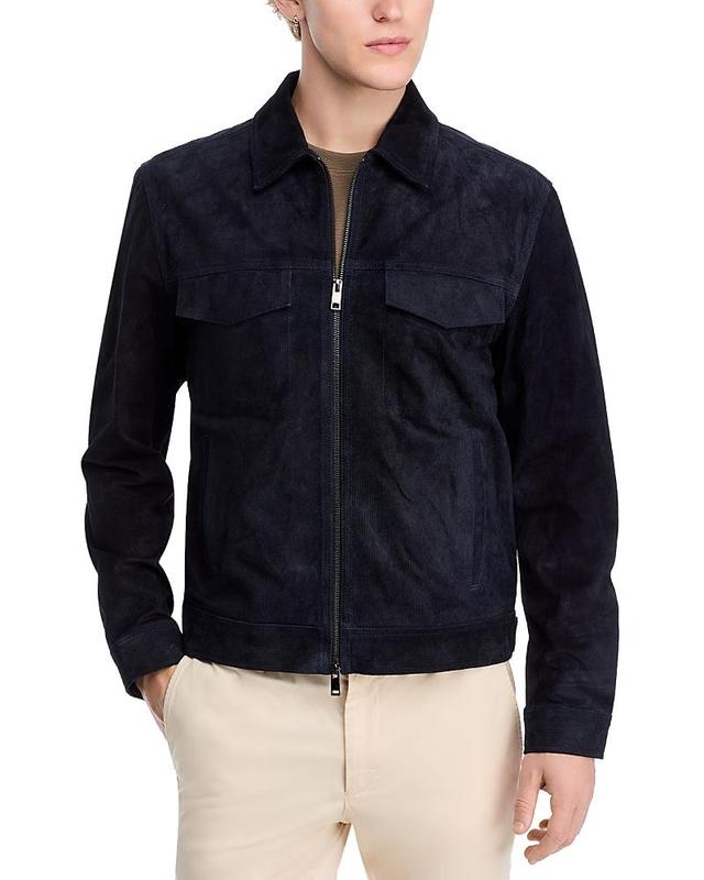 Theory Damien Cord Suede Full Zip Jacket Product Image