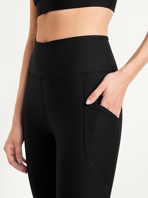 High-Waisted PowerSoft Ribbed Leggings Product Image