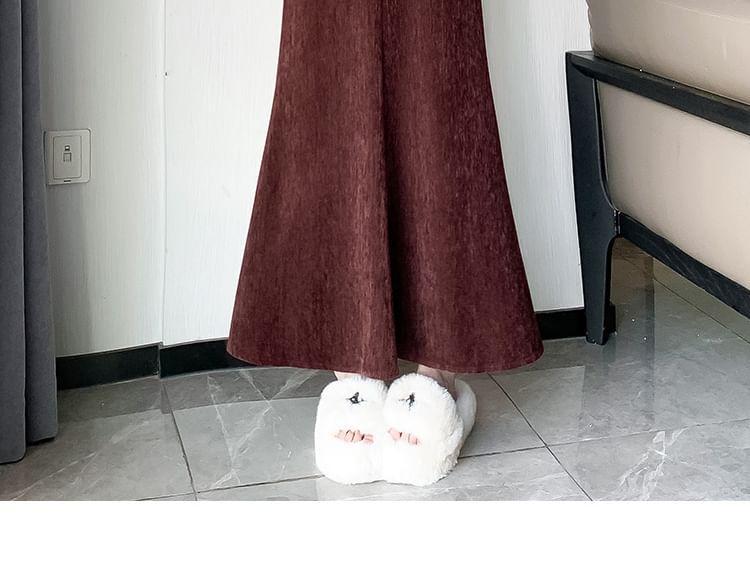 High Rise Plain Maxi Fishtail Skirt Product Image