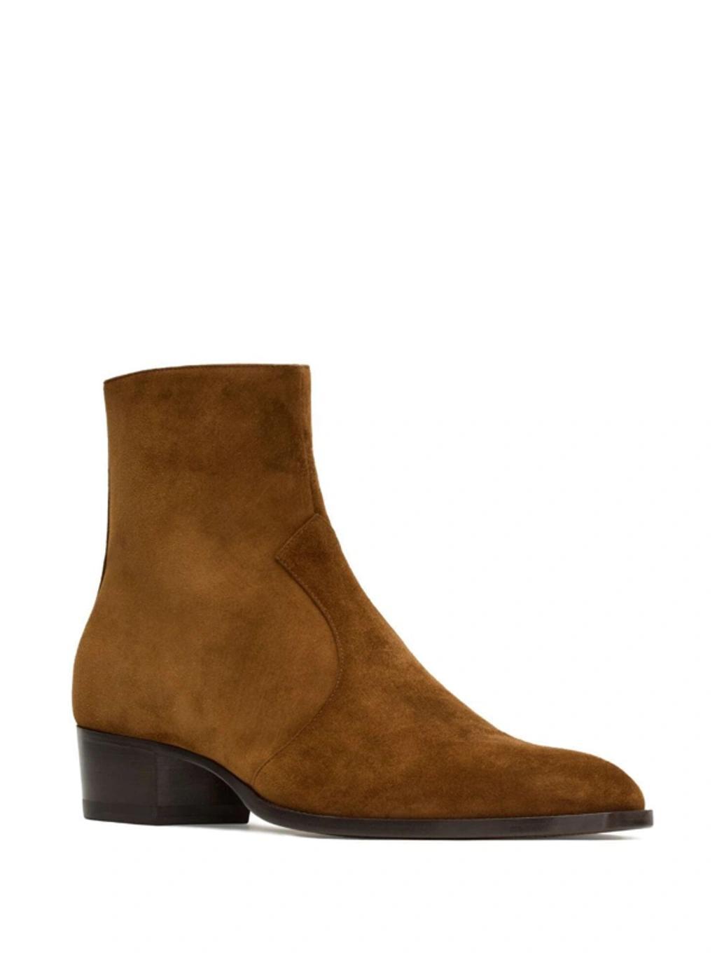 Wyatt 40mm Ankle Boots In Brown Product Image