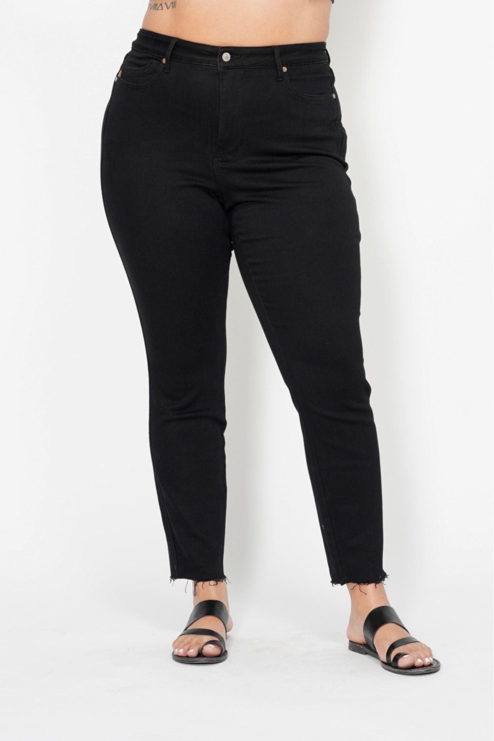 Judy Blue Tummy Control Black Skinny Jeans Female Product Image