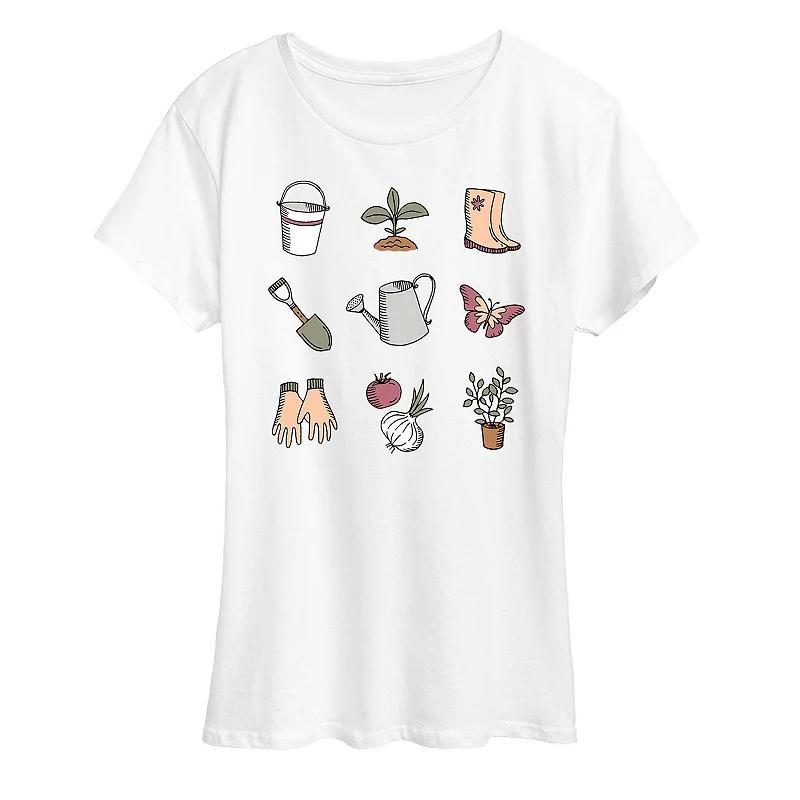 Womens Gardening Grid Graphic Tee Product Image