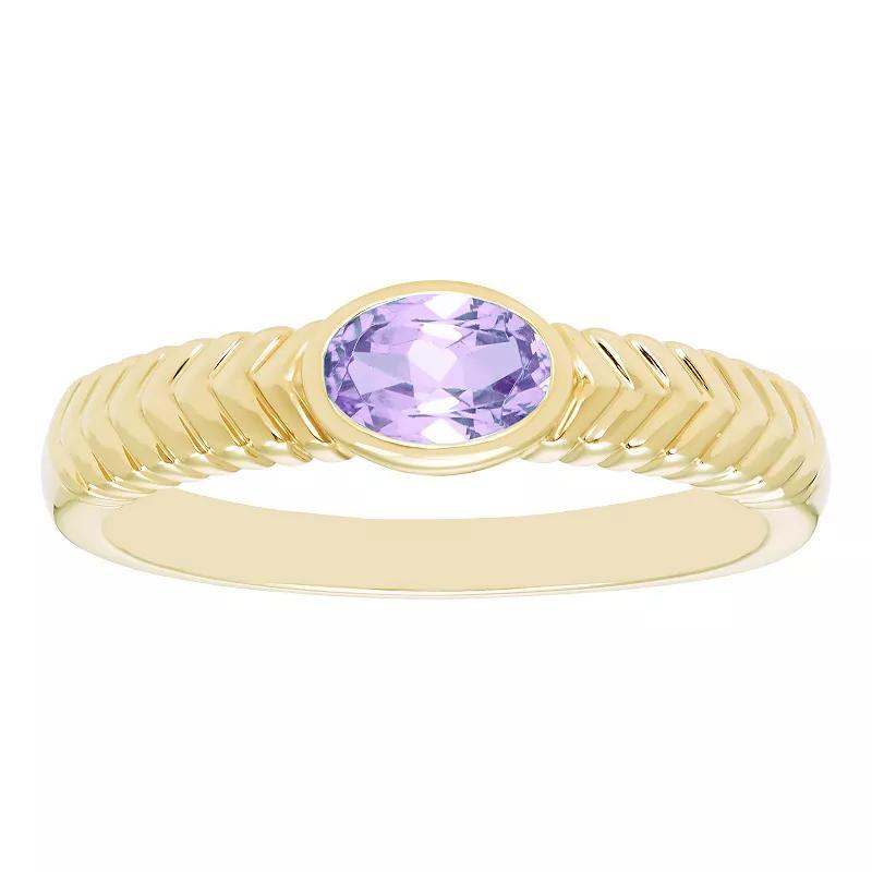 Boston Bay Diamonds 14k Gold Over Silver Gemstone Ring, Womens Gen Tanzanite Product Image