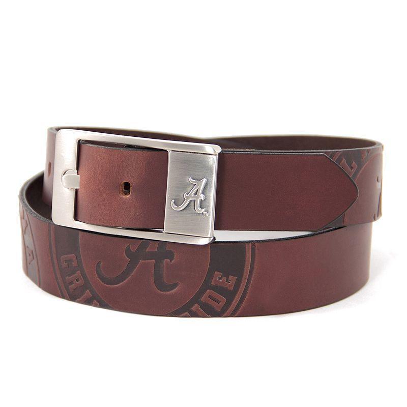 Mens Alabama Crimson Tide Brandish Leather Belt Brown Product Image