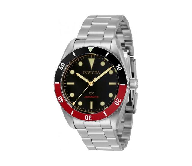 Invicta Mens Pro Diver Automatic 3 Hand Black Dial Stainless Steel Bracelet Watch Product Image