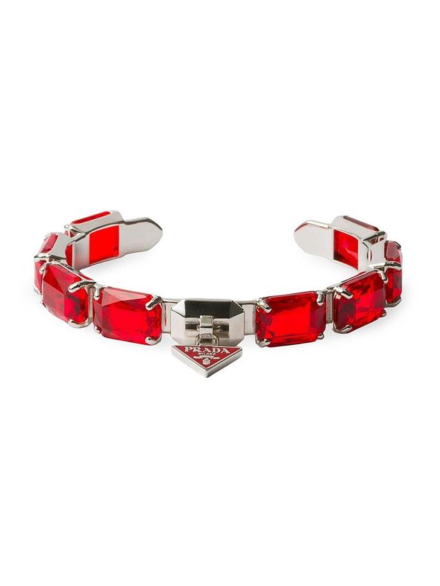 Womens Metal Bracelet with Crystals Product Image