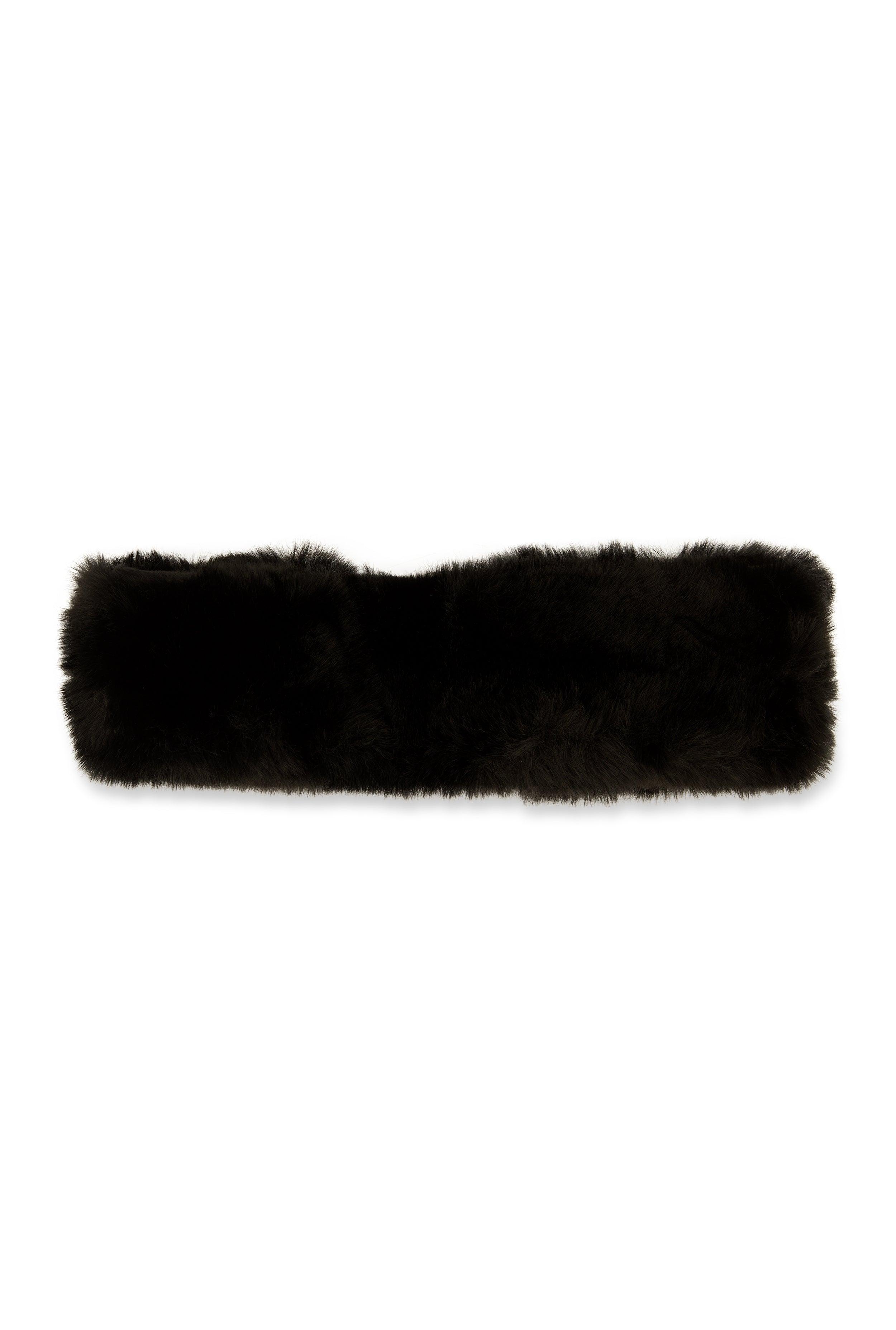 Womens Faux Fur Elastic Back Head Wrap Product Image