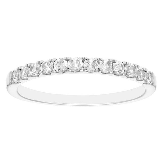 Boston Bay Diamonds 10k White Gold Gemstone Stacking Ring, Womens White Blue Product Image