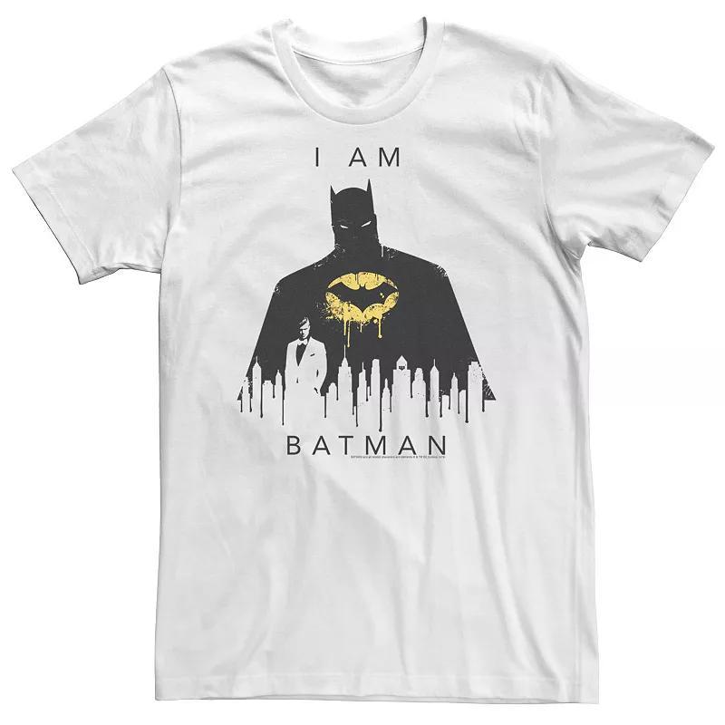 Big & Tall DC Comics I Am Batman Skyline Poster Tee, Mens Product Image