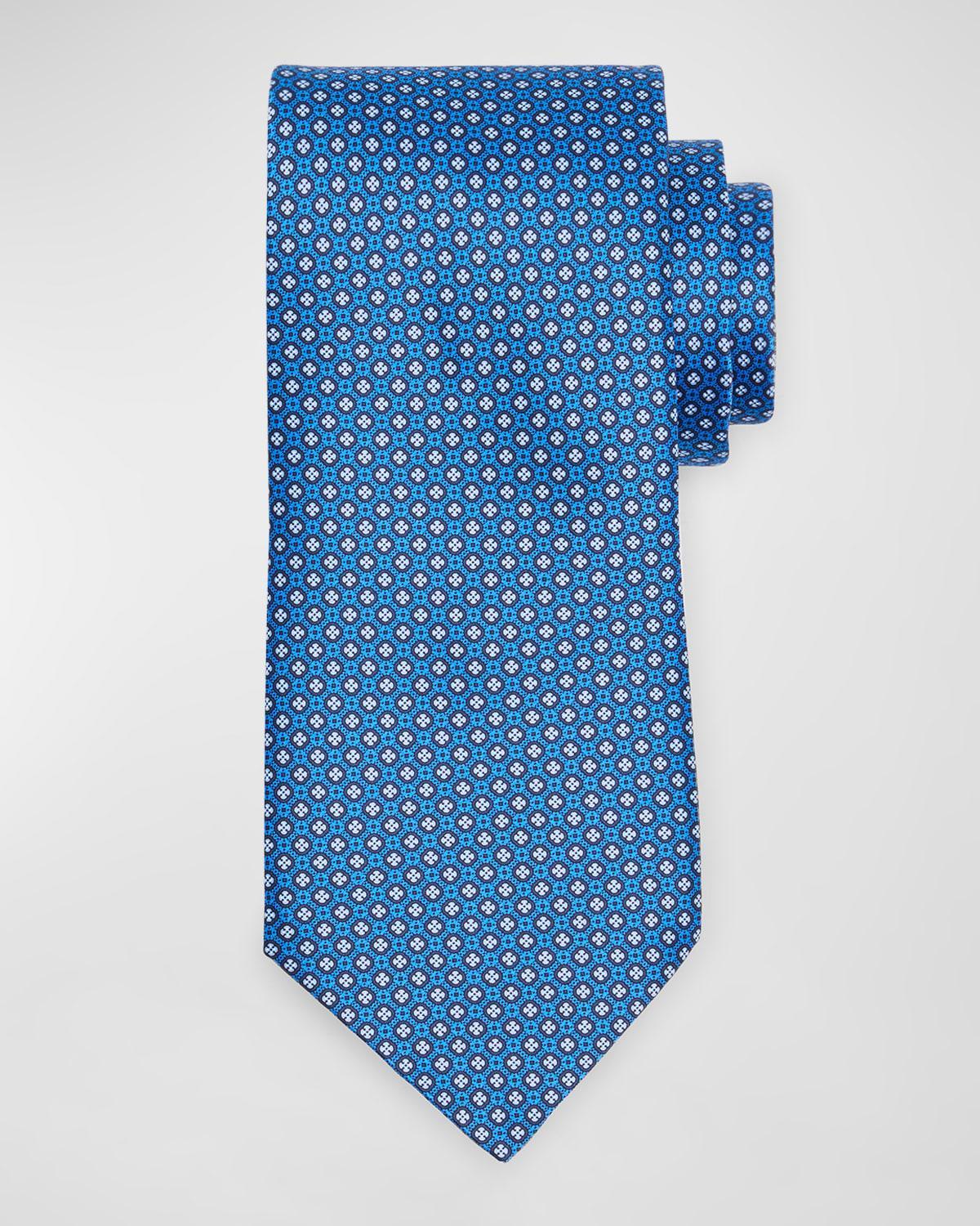 Men's Small Squares Silk Tie Product Image