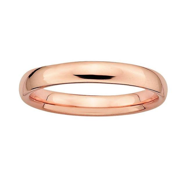 Stacks & Stones 18k Rose Gold Over Silver Stack Ring, Womens Pink Product Image