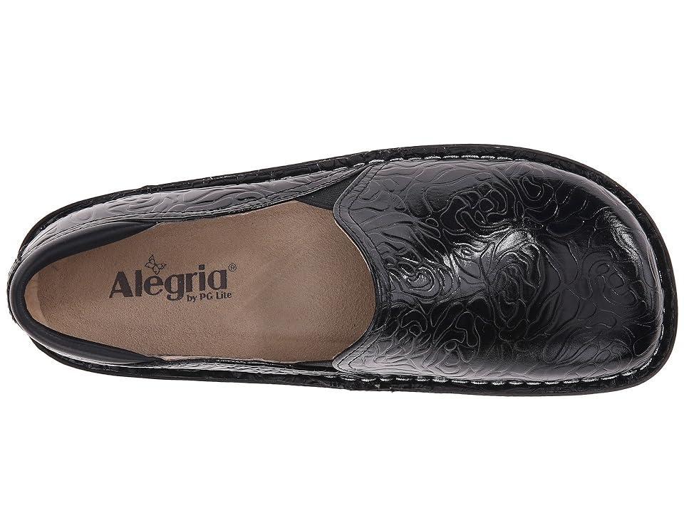 Alegria Debra Professional Emboss Rose Leather) Women's Slip on Shoes Product Image