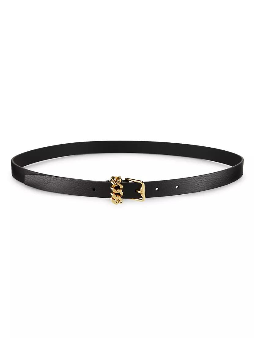 Chain Buckle Leather Belt Product Image