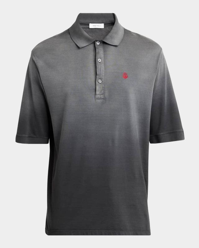 Men's Oversized Faded Polo Shirt Product Image