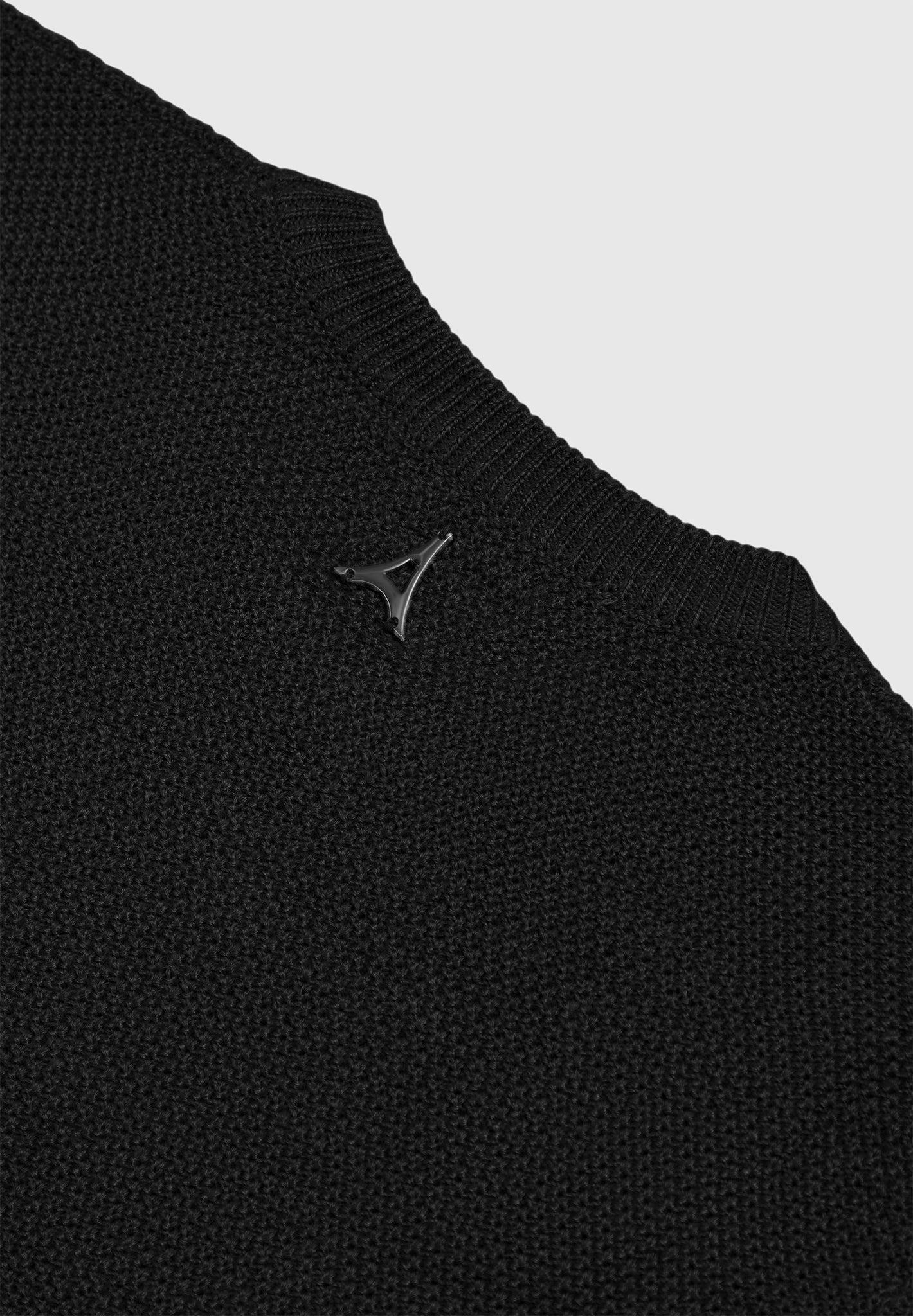 Éternel Textured Wool Blend Jumper - Black Male Product Image