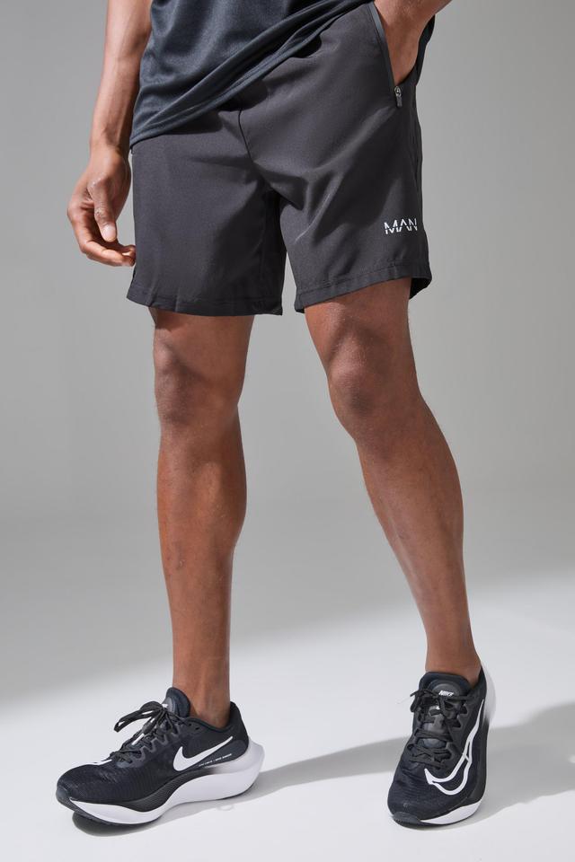 Man Active Stretch Woven Regular Fit 7inch Gym Short | boohooMAN USA Product Image