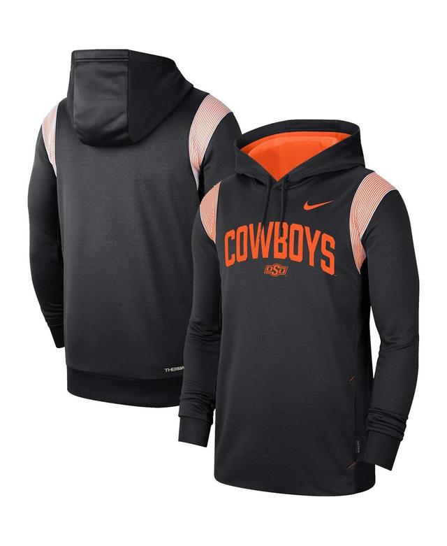 Mens Nike Black Oklahoma State Cowboys 2022 Game Day Sideline Performance Pullover Hoodie Product Image