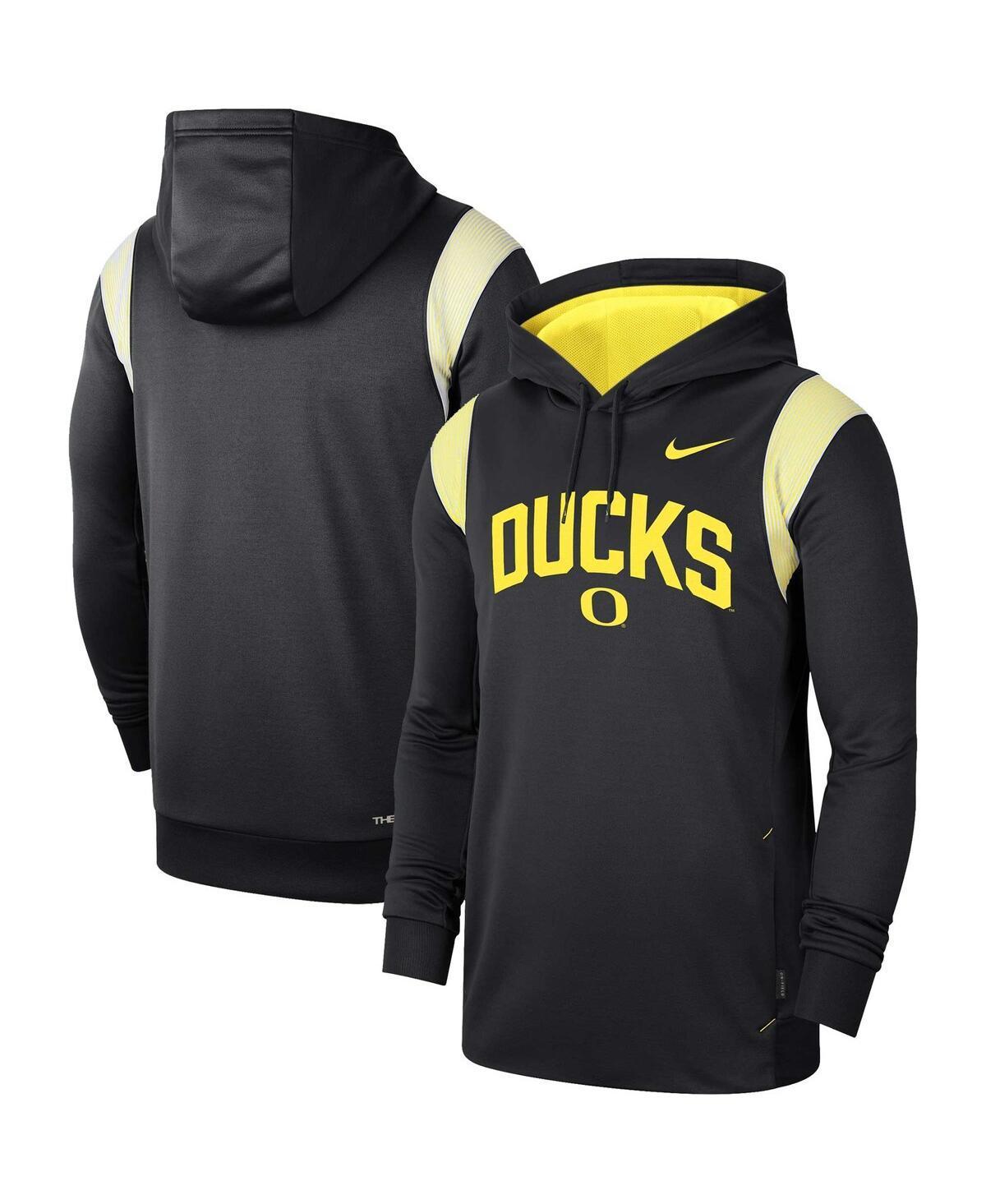 Mens Nike Black Oregon Ducks 2022 Game Day Sideline Performance Pullover Hoodie Product Image