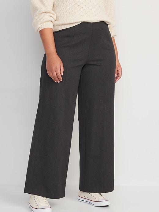 High-Waisted Pull-On Pixie Wide-Leg Pants Product Image