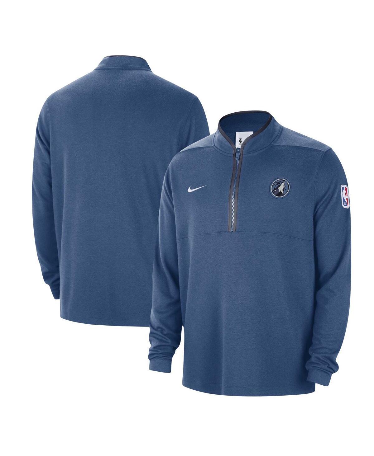 Mens Nike Blue Minnesota Timberwolves 2023/24 Authentic Performance Half-Zip Jacket Product Image