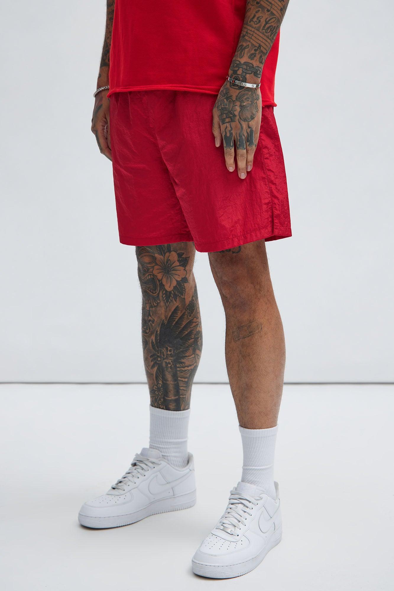 Bro Down Shorts - Red Product Image