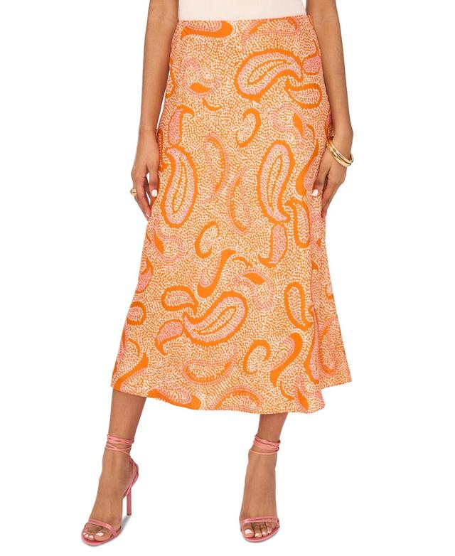 1.state Womens Paisley Printed Midi Skirt Product Image