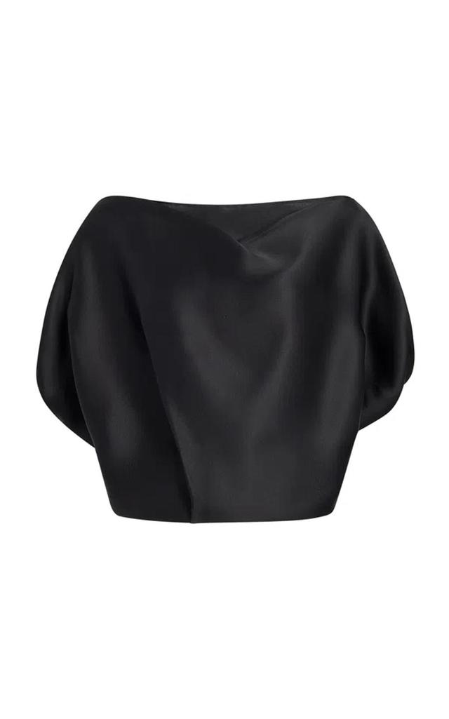 KHAITE Niles Silk Top In Black Product Image