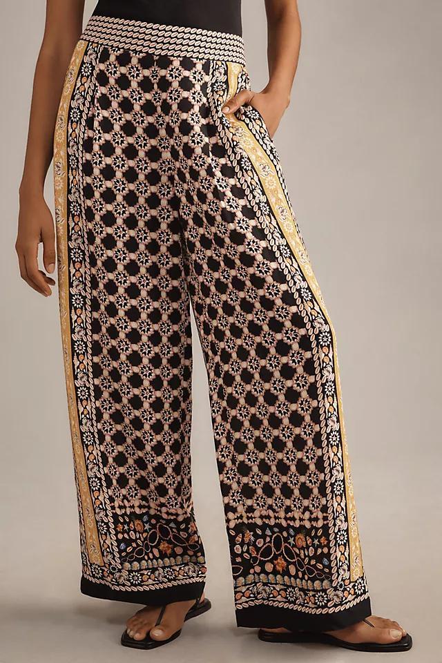 Ranna Gill Printed Linen Wide-Leg Pants Product Image