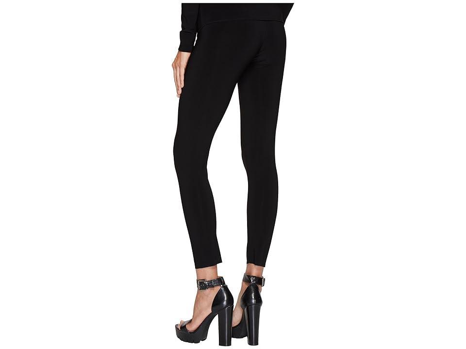 Norma Kamali Cropped Leggings (Black) Women's Casual Pants Product Image