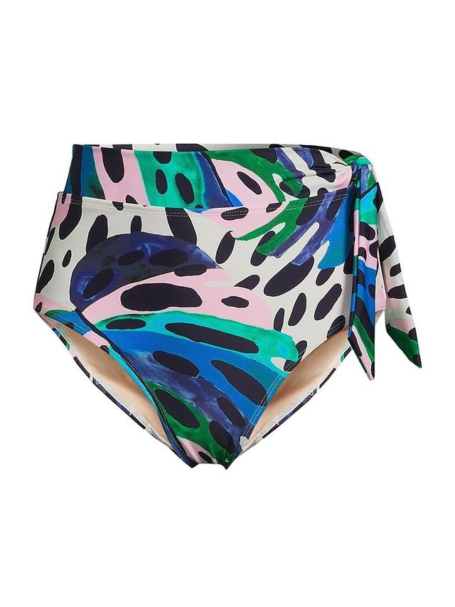 Womens Palm Print Side-Tie Bikini Bottom Product Image