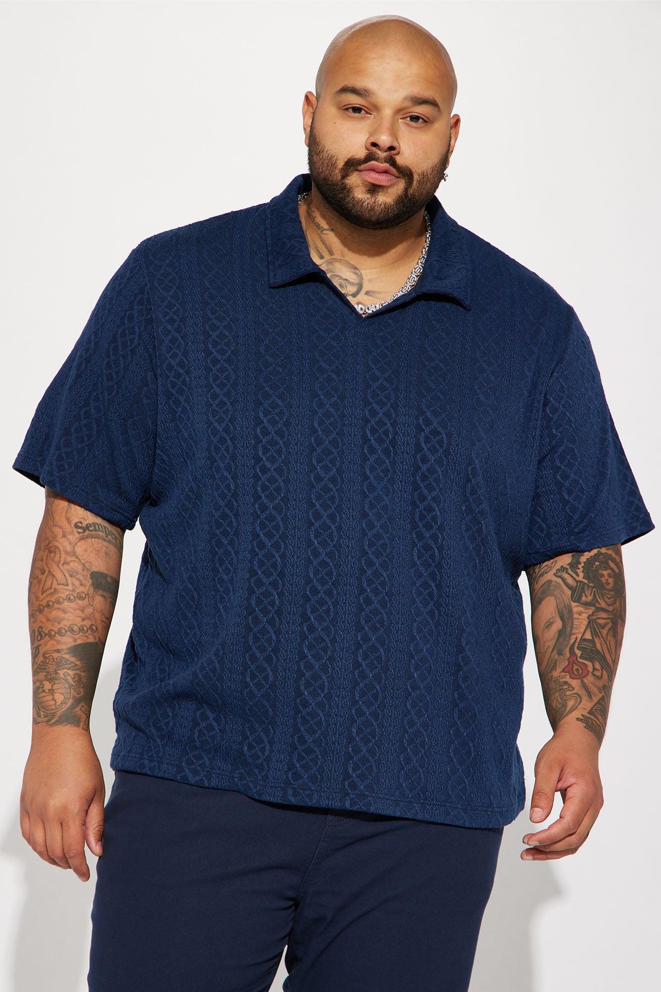 Zig Zag Road Short Sleeve Polo - Navy Product Image