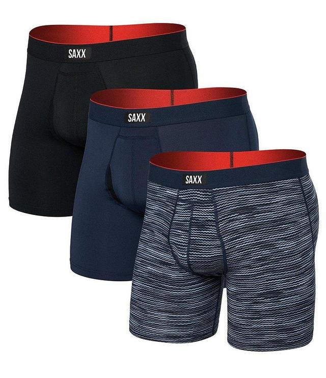 SAXX Multi-Sport Wavelength Printed/Solid Mesh 6#double; Inseam Boxer Briefs 3-Pack Product Image