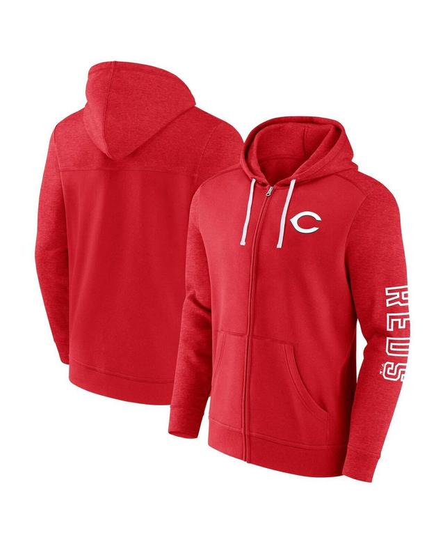 Mens Fanatics Red Cincinnati Reds Offensive Line Up Full-Zip Hoodie Product Image