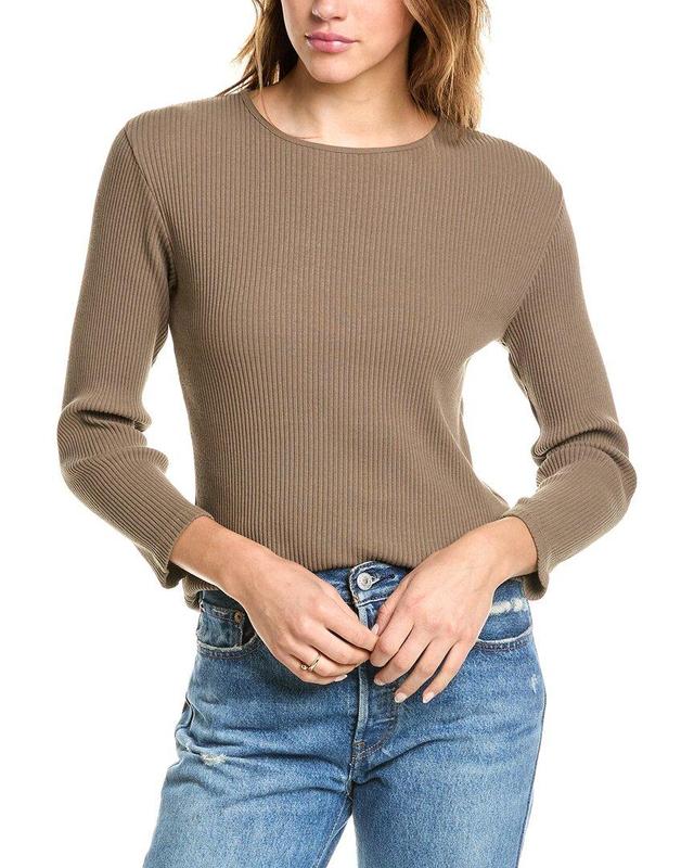 VINCE Rib Top In Grey Product Image