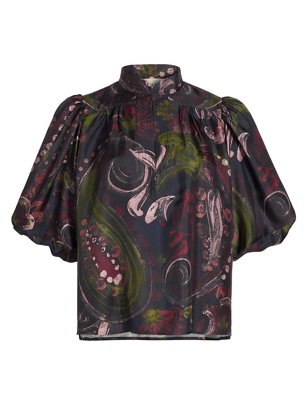 Womens Dani Floral Silk Top Product Image