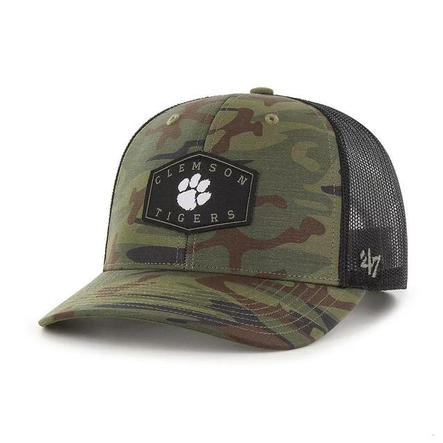 Mens 47 Camo/Black Clemson Tigers OHT Military Appreciation Cargo Convoy Adjustable Hat Product Image