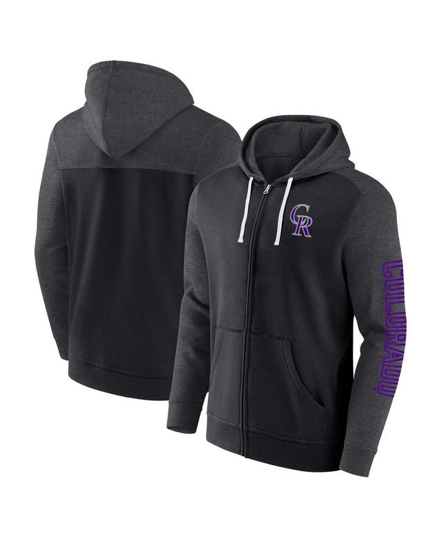 Mens Fanatics Branded Colorado Rockies Offensive Line Up Full-Zip Hoodie Product Image