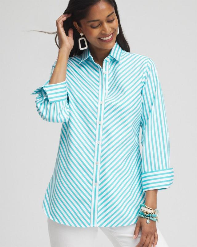 Women's No Iron Stretch Stripe Shirt Product Image