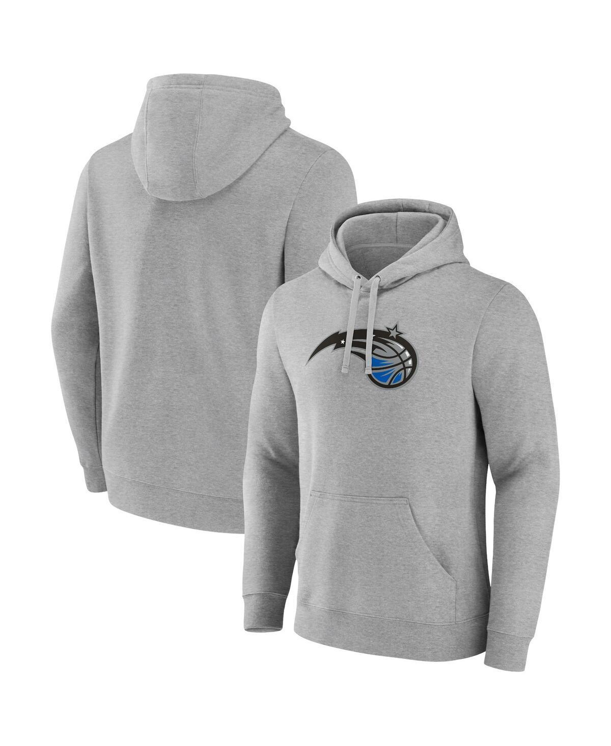 Mens Fanatics Heather Gray Orlando Magic Primary Logo Pullover Hoodie Product Image