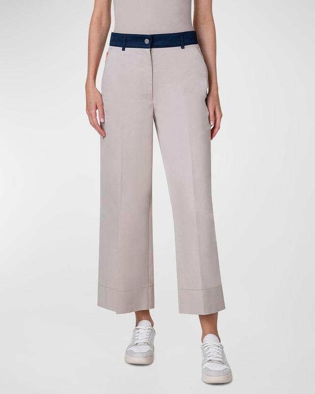 Akris punto Chiara Crop Wide Leg Pants Product Image