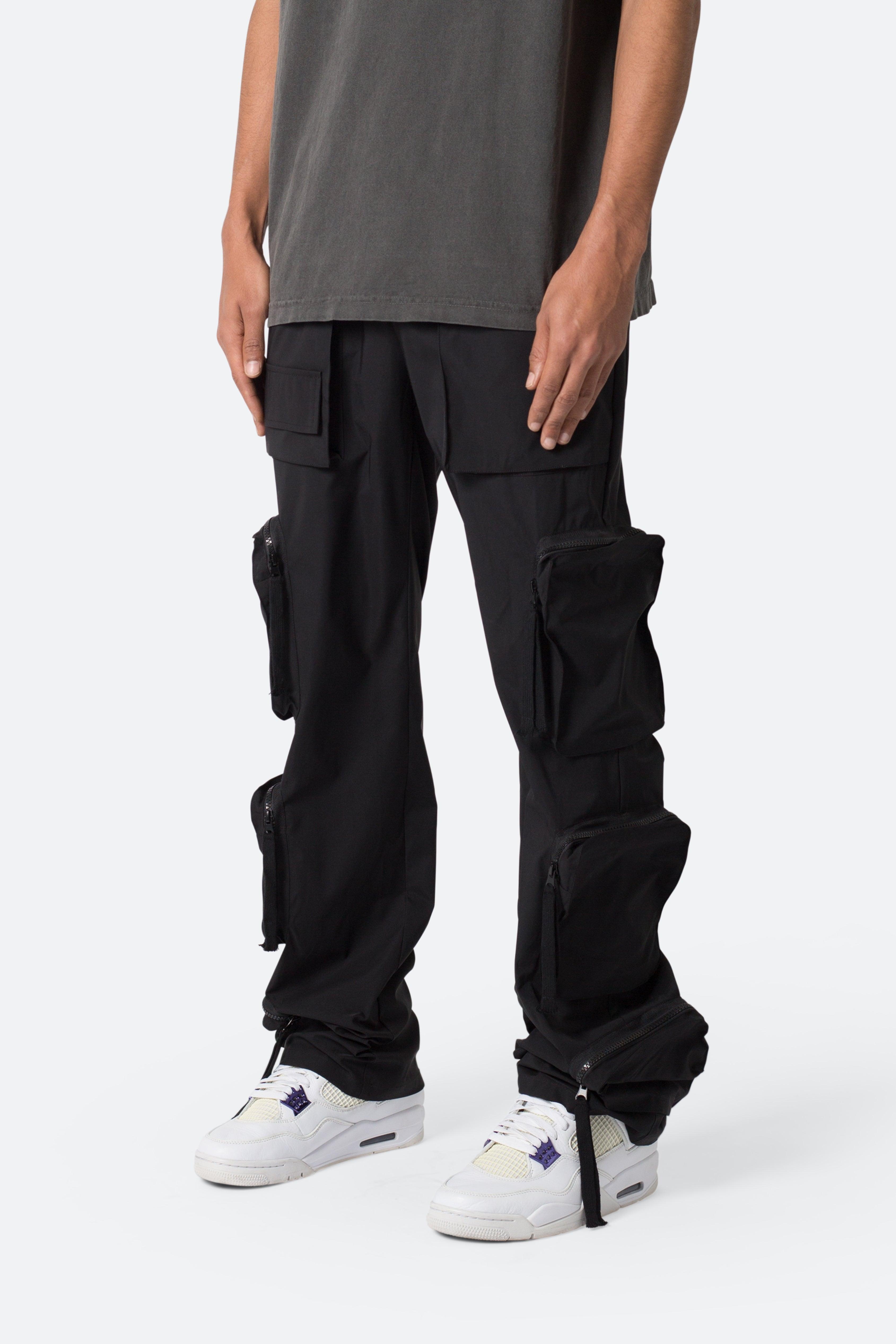 Multi Pocket Drawcord Pants - Black Product Image