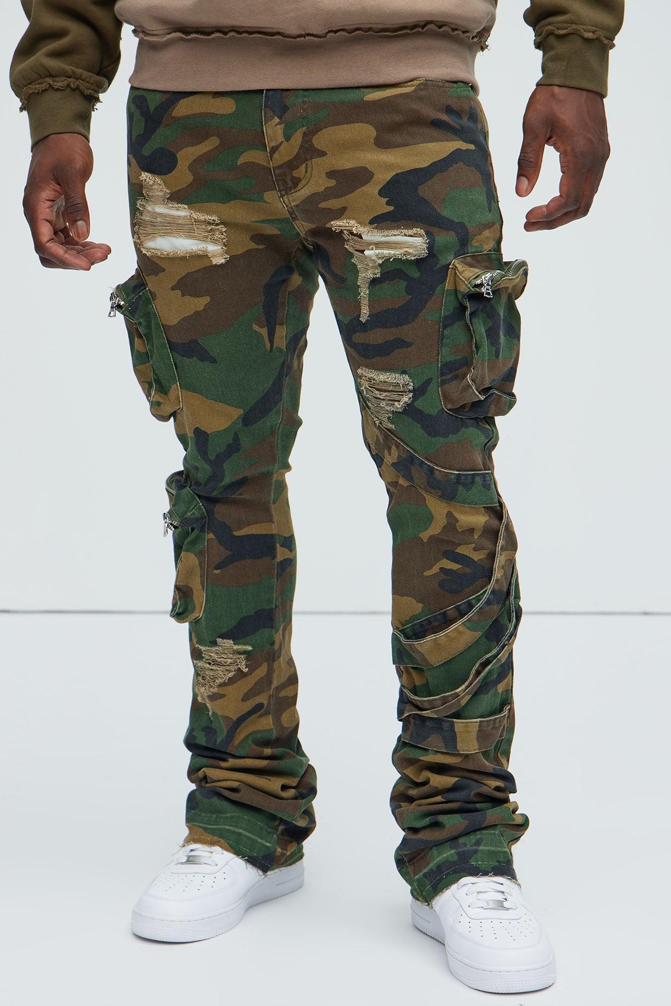 Find Out Cargo Slim Flare Pants - Camouflage product image