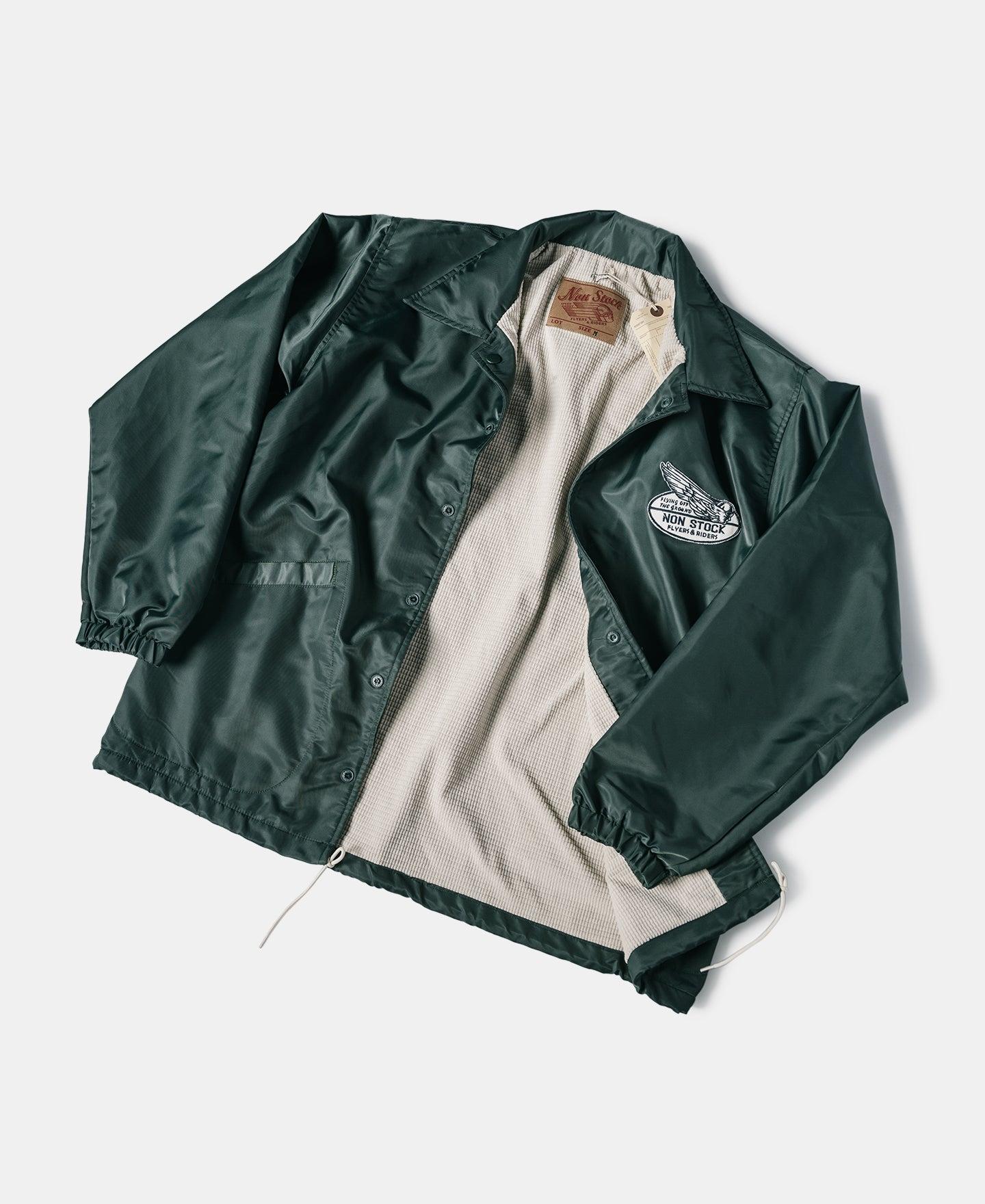 Logo-Appliqued Nylon Coach Jacket - Green Product Image