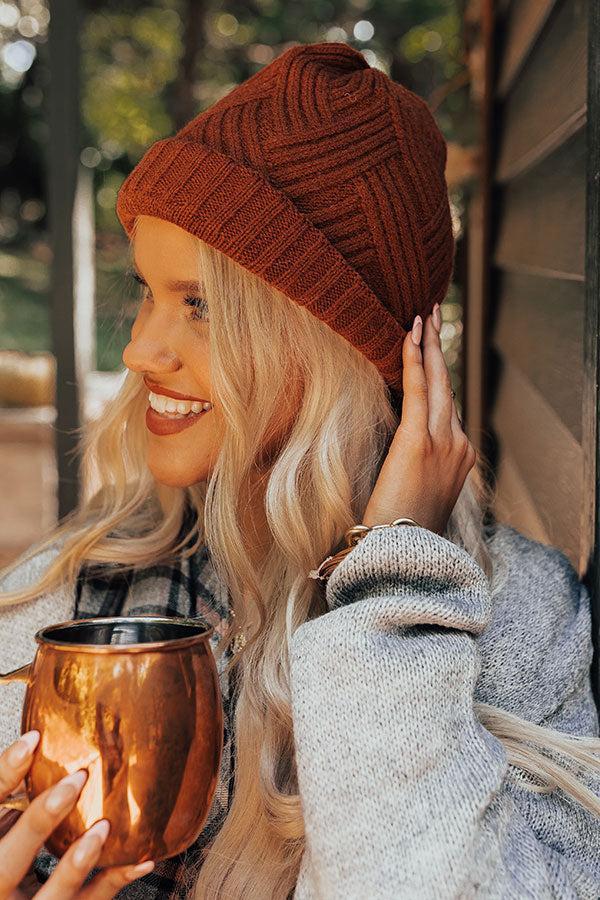 Upper East Side Views Beanie In Rust Product Image