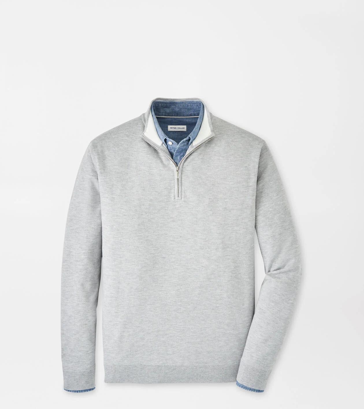 Coolspun Cotton Quarter-Zip Sweater Product Image