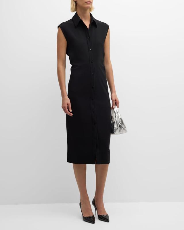 Sughero Sleeveless Cady Midi Shirtdress Product Image