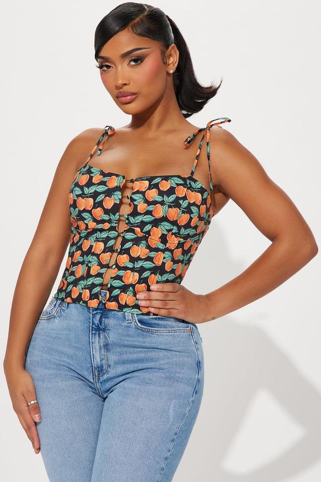 Peaches And Cream Corset Top - Black/combo Product Image